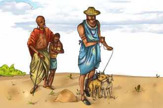 create your african childrens book illustrations