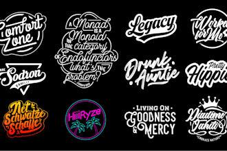 create eyecatching typography for logo, tshirt, quote, etc