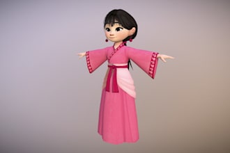 do model, texture and rig for animation and cartoon