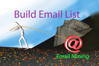 build email lists, create contact lists, harvest emails, company research
