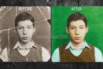 fix old photos, damaged photo, image restoration and picture editing