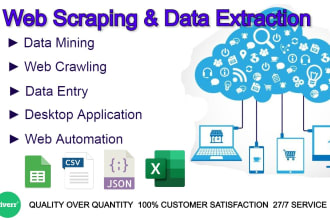 do web scraping and data extraction from any website