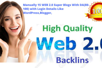 do create 60 super  web 2 0 blogs with high domain authority