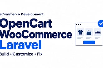 develop opencart, woocommerce, laravel store and bugfix