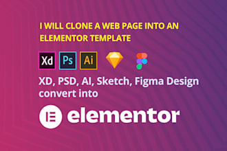 clone any website into an elementor template