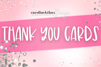 design cute and fun thank you cards