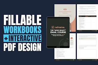 design a professional fillable workbook and interactive PDF