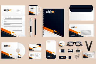 professional logo design, complete brand identity with brand guidelines