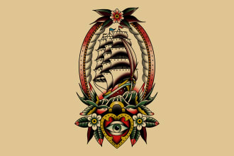 make a traditional or neo traditional oldschool tattoo