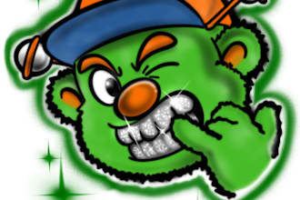 do hand drawn illustration in my airbrush style