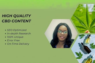 write SEO blog articles on cbd, cannabis, and medical marijuana