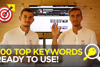 do keywords research and SEO plan