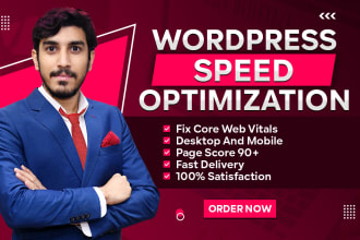 do wordpress website speed optimization, fix core web vitals