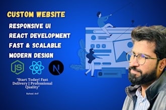 develop responsive and modern react js frontend