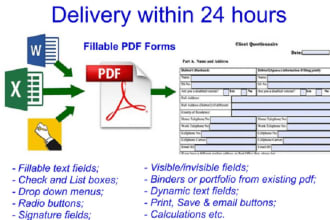 design your PDF form and make it fillable proffesionaly