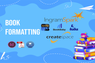 do paperback print and ebook formatting for kdp, ingram and lulu