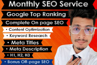 complete monthly wordpress on page SEO service for google ranking