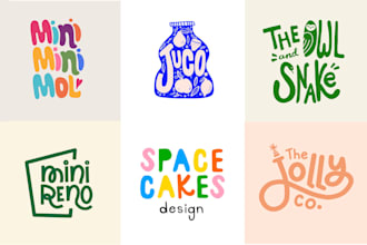 do unique and fun logo design with custom fonts
