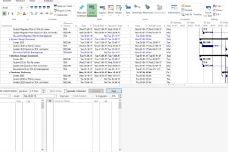 create projects plans  and gantt charts in ms project