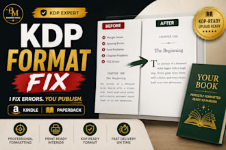 fix KDP formatting errors for kindle and paperback
