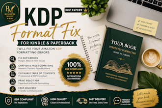 fix amazon KDP formatting errors for kindle and paperback