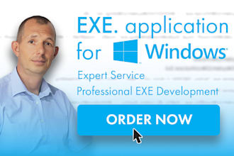 develop an exe application for windows os