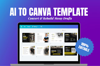 convert ai generated documents into editable canva templates