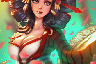 draw and paint a character for you