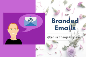 create and host 5 company email accounts for 1 yr