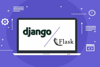 build professional websites, apis in django and flask python