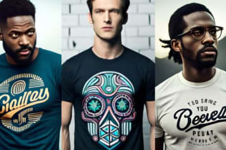 do custom typography, trendy and vintage t shirt design