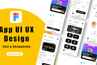 create sleek and user friendly app UI UX in figma