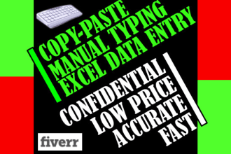 do  data entry copy paste typing web research