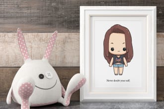 draw cute kawaii cartoon characters from photo
