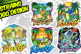 create premium illustration logo theme for your product