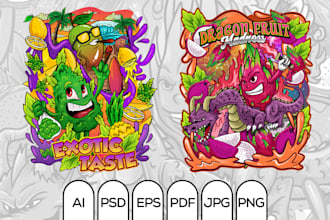 create premium illustration logo theme for your product
