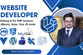 fix and develop website as full stack php laravel developer