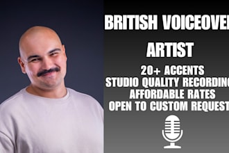 record a british male voice over