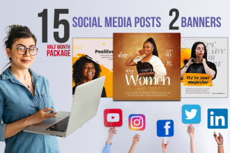do social media post design, banner, instagram post or story