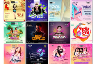 custom party flyer for club festival or concert