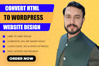 convert HTML to wordpress website design