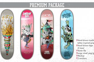 design skateboard deck graphics