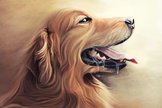 turn your dog or any pet portrait into great oil painting