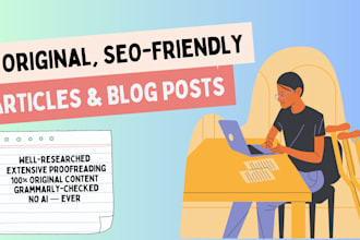 write an original, SEO optimized article or blog post