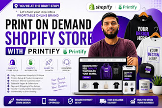 create shopify print on demand pod store with printify