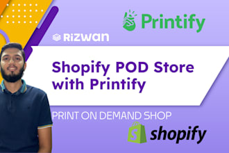 create shopify print on demand pod store with printify