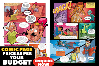 create delightful cartoony comic pages