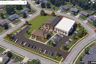 create a 3d site plan and rendering from google maps