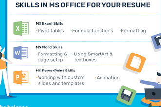 do any type of work on microsoft excel, word and powerpoint