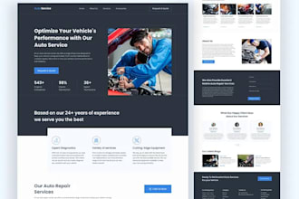 do auto repair, detailing , car washing website design in wordpress or wix